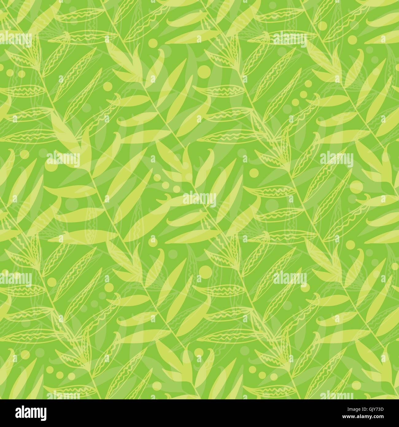 Vector green leaves seamless pattern background Stock Vector Image ...
