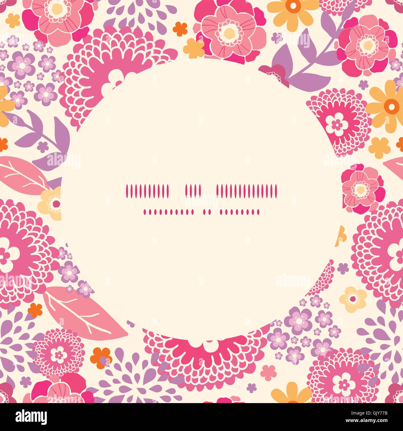 Vector warm summer plants frame seamless pattern background Stock ...