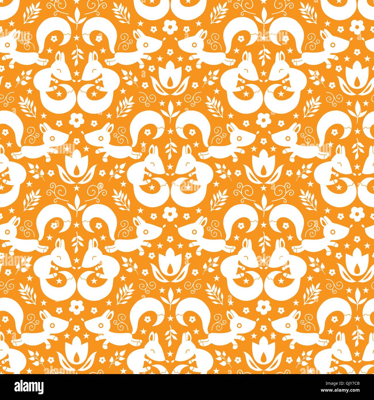 Cute geometrical foxes seamless pattern background Stock Vector Image ...