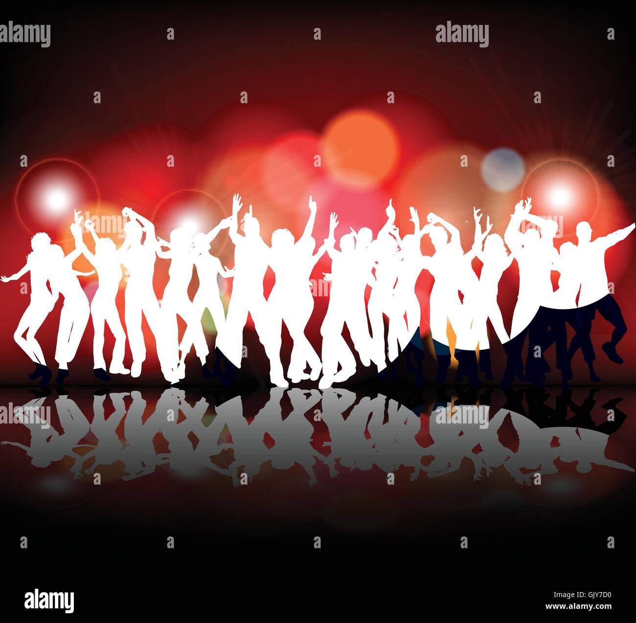 dance people with abstract background Stock Vector
