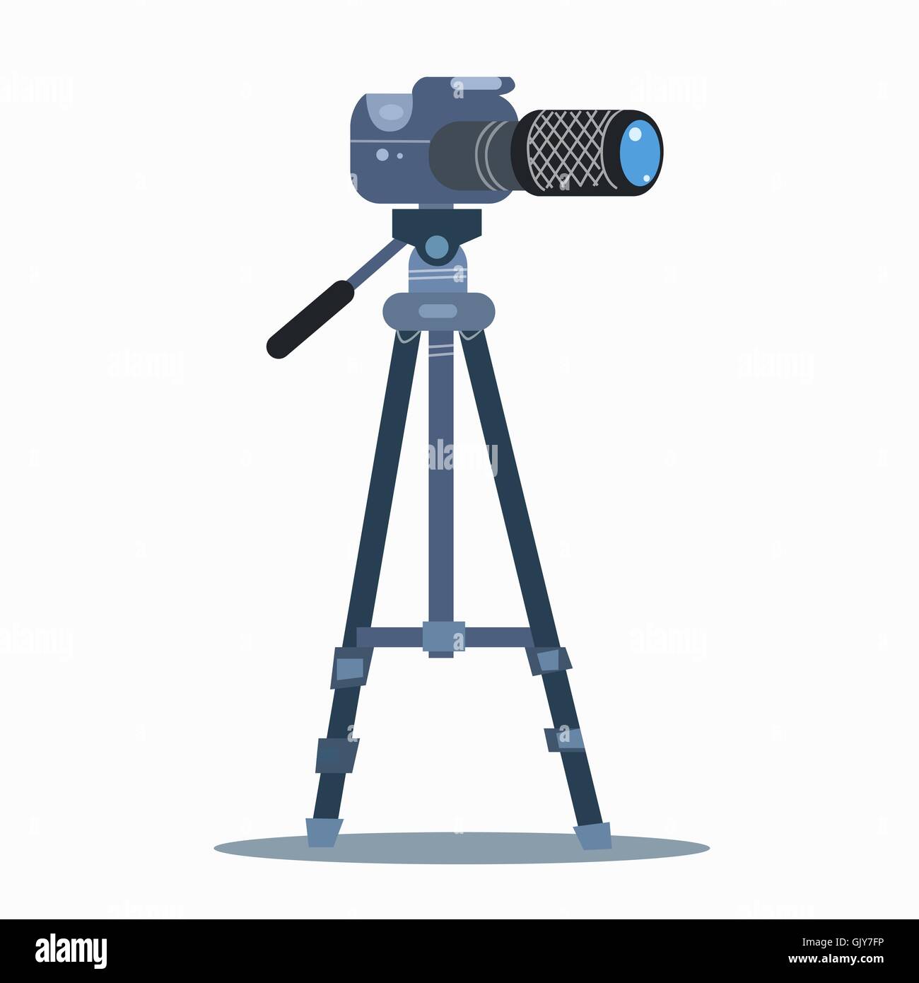 camera tripod static professional photography Stock Vector