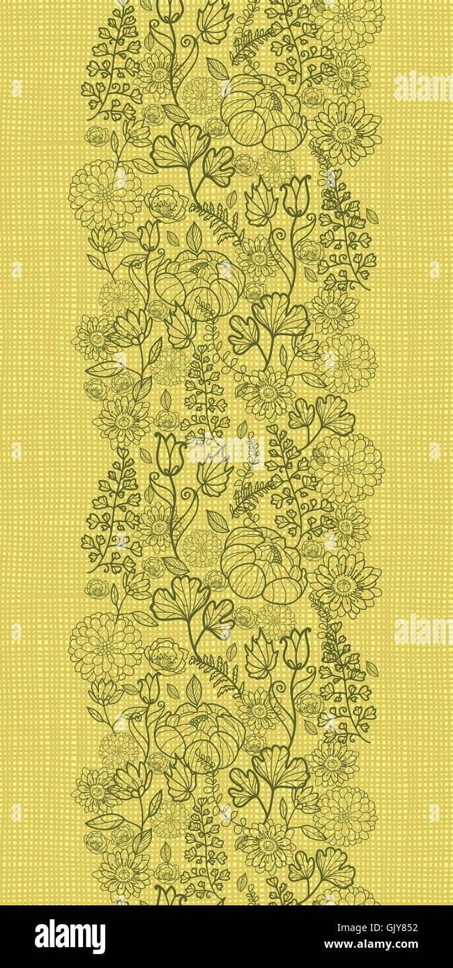 Fabric lace flowers vertical seamless pattern background border Stock ...