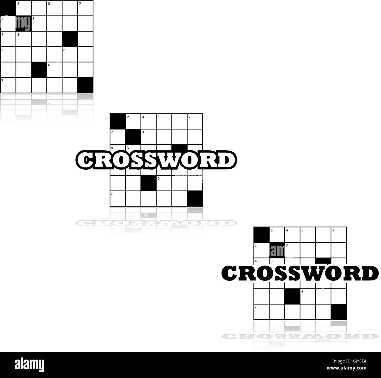 Crossword puzzle blank Black and White Stock Photos & Images - Alamy