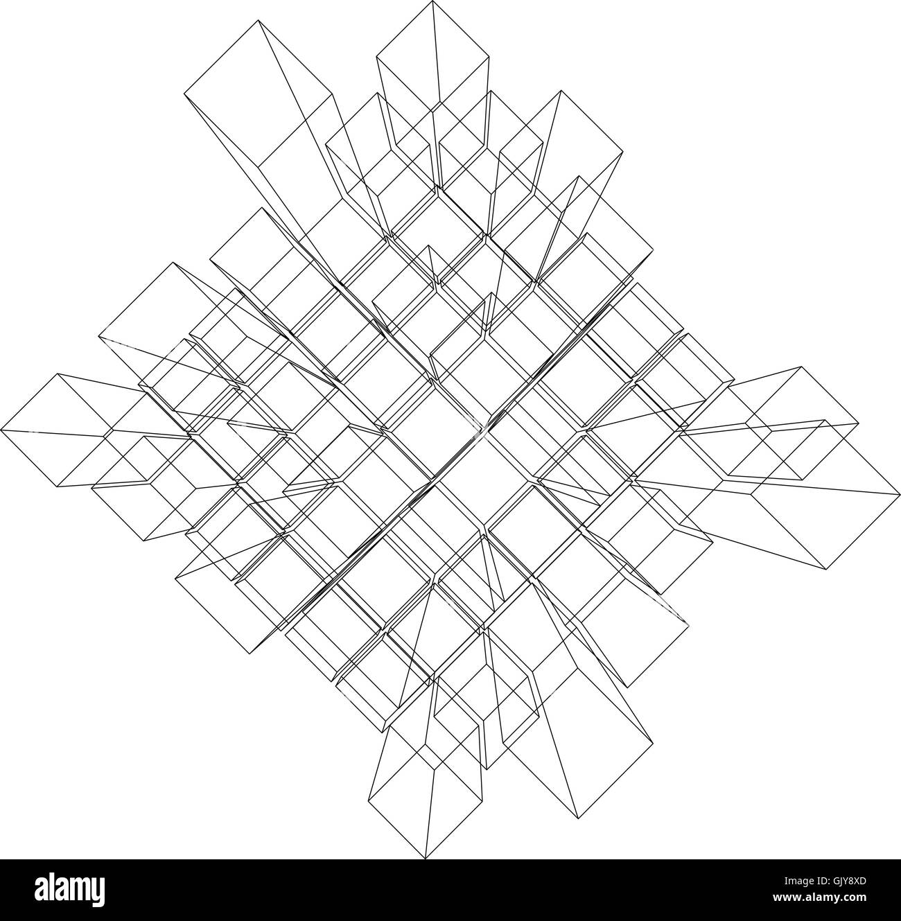 Vector illustration of 3d cubes Stock Vector Image & Art - Alamy