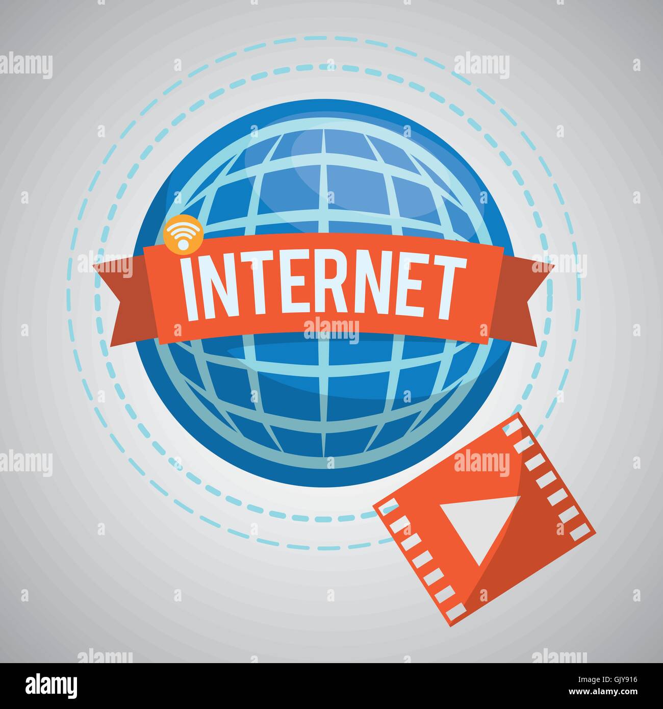 Internet design. Online icon. Colorful illustration Stock Vector Image ...