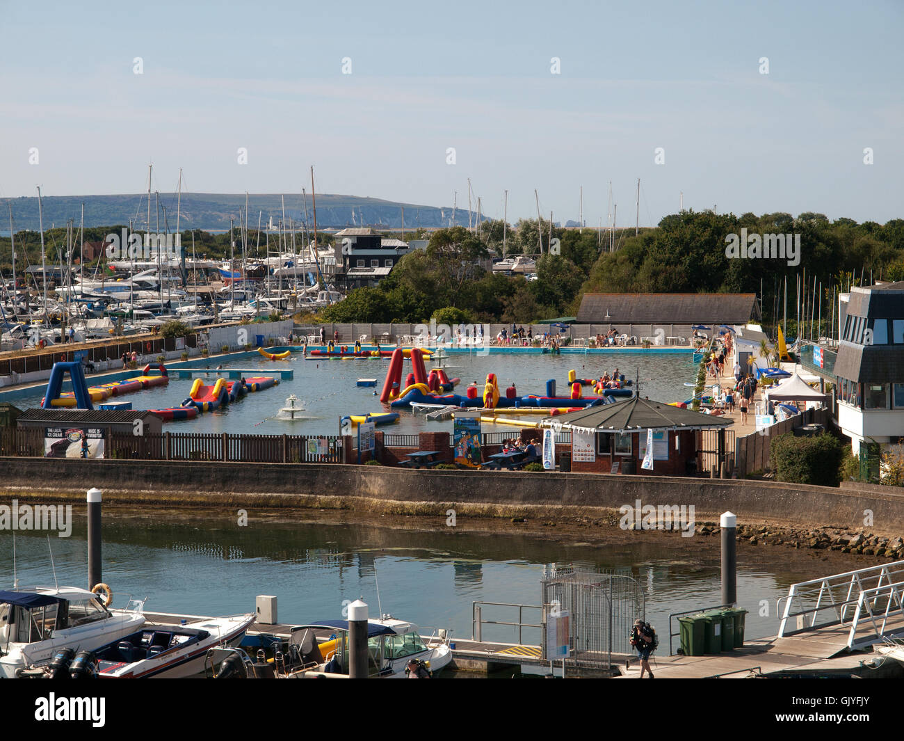 Lymington Sea Water Swimming Pool Lymington Hampshire UK Stock Photo