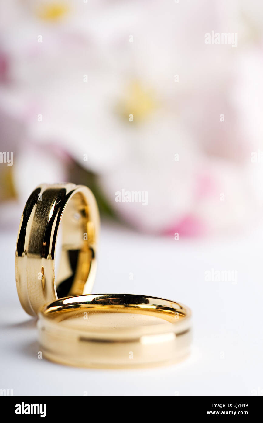 wedding rings,wedding bands Stock Photo