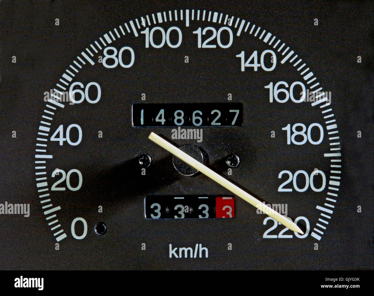 speedometer indicating instrument car Stock Photo