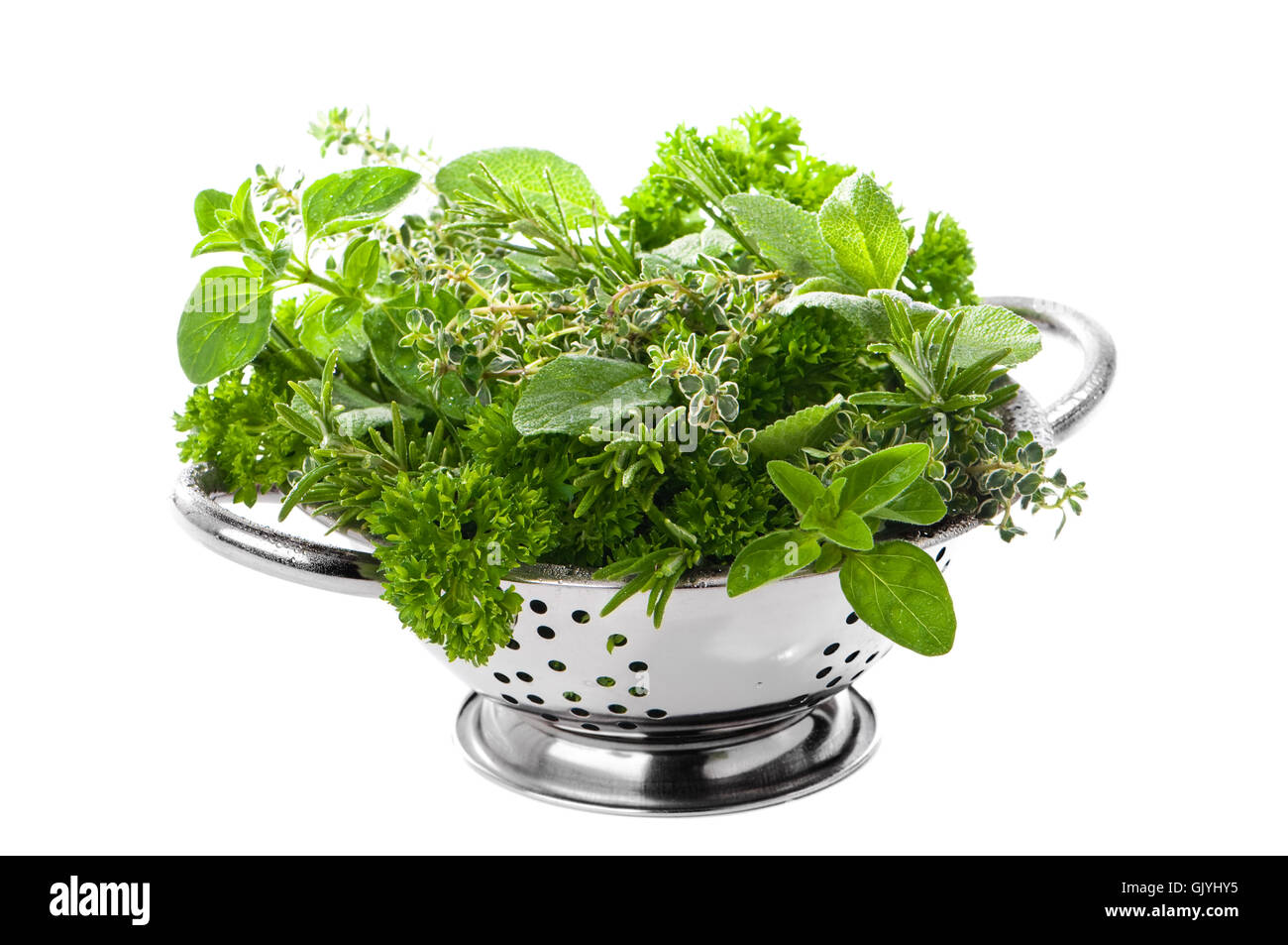 mixed fresh herbs Stock Photo Alamy