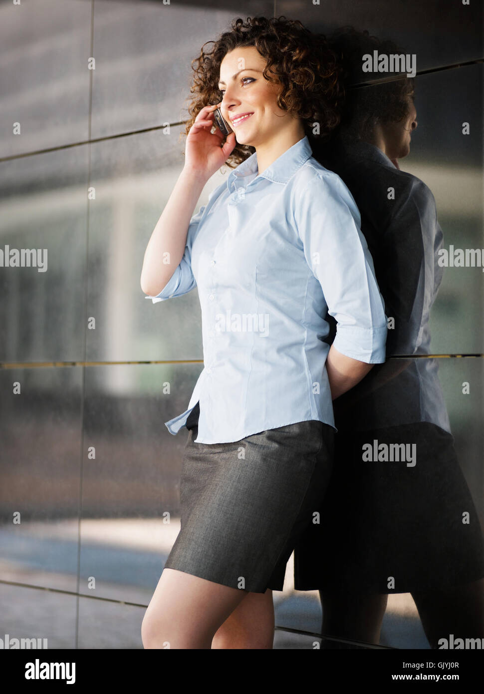 woman telephone phone Stock Photo