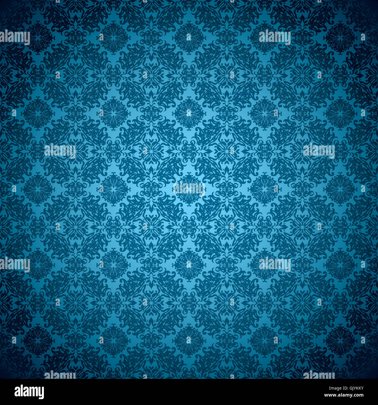 Floral Wallpaper Watercolor Wallpaper Vintage Wallpaper Victorian Blue Gold