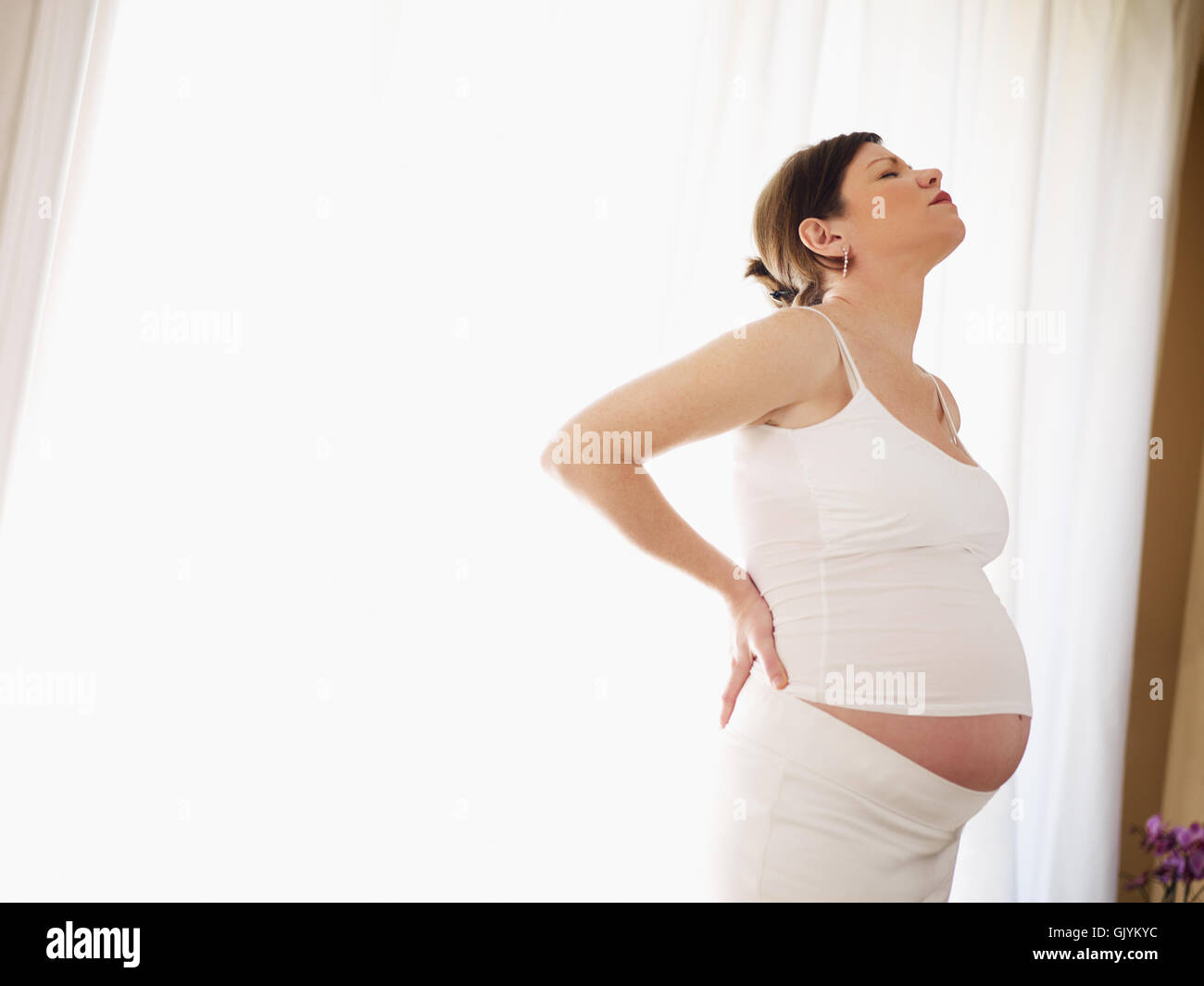 woman pain mother Stock Photo