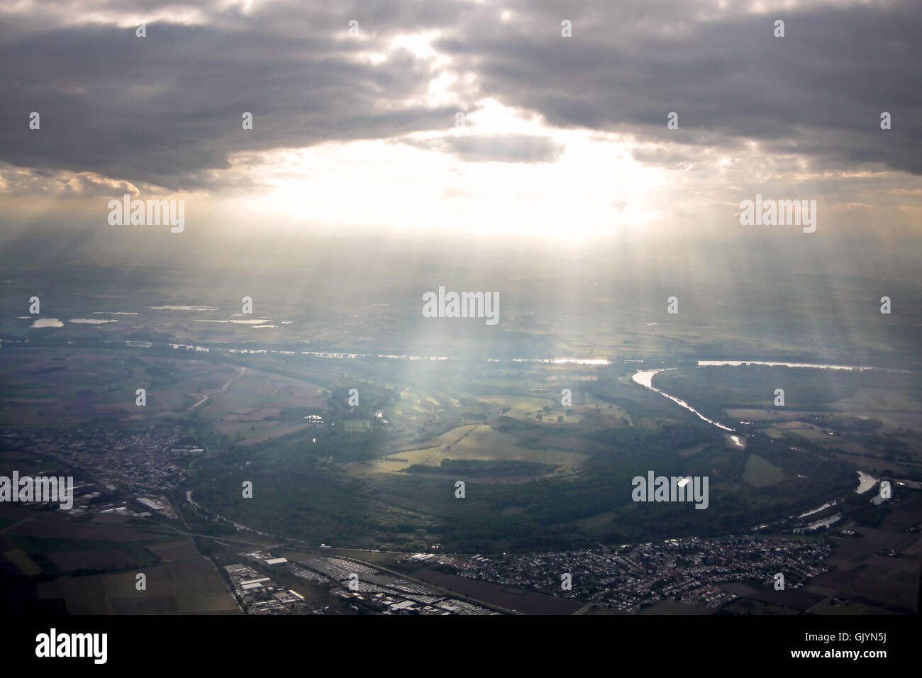 aerial view of southern germany Stock Photo