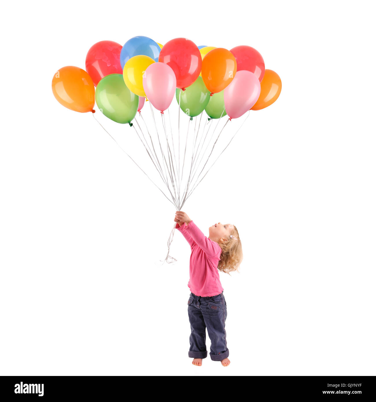 child with balloons Stock Photo