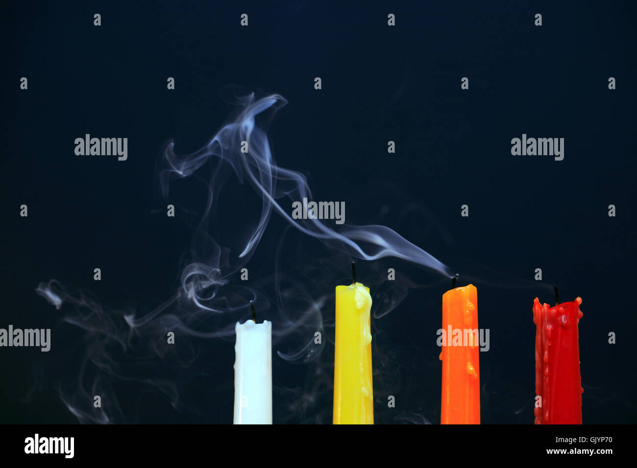 Extinguished  Candles Stock Photo