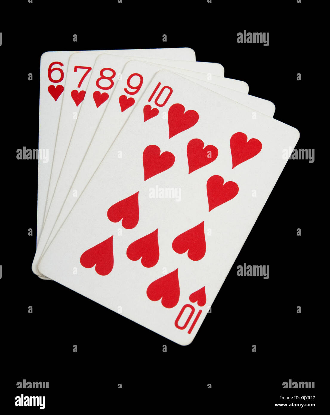 Playing cards, hearts Stock Photo Alamy