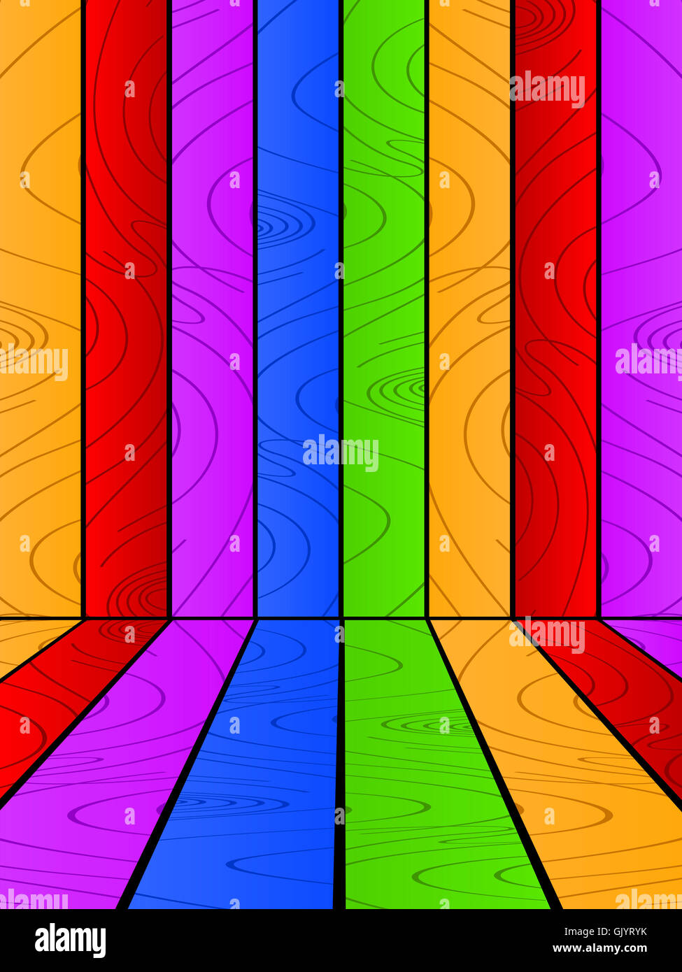Multicolored wooden background Stock Photo