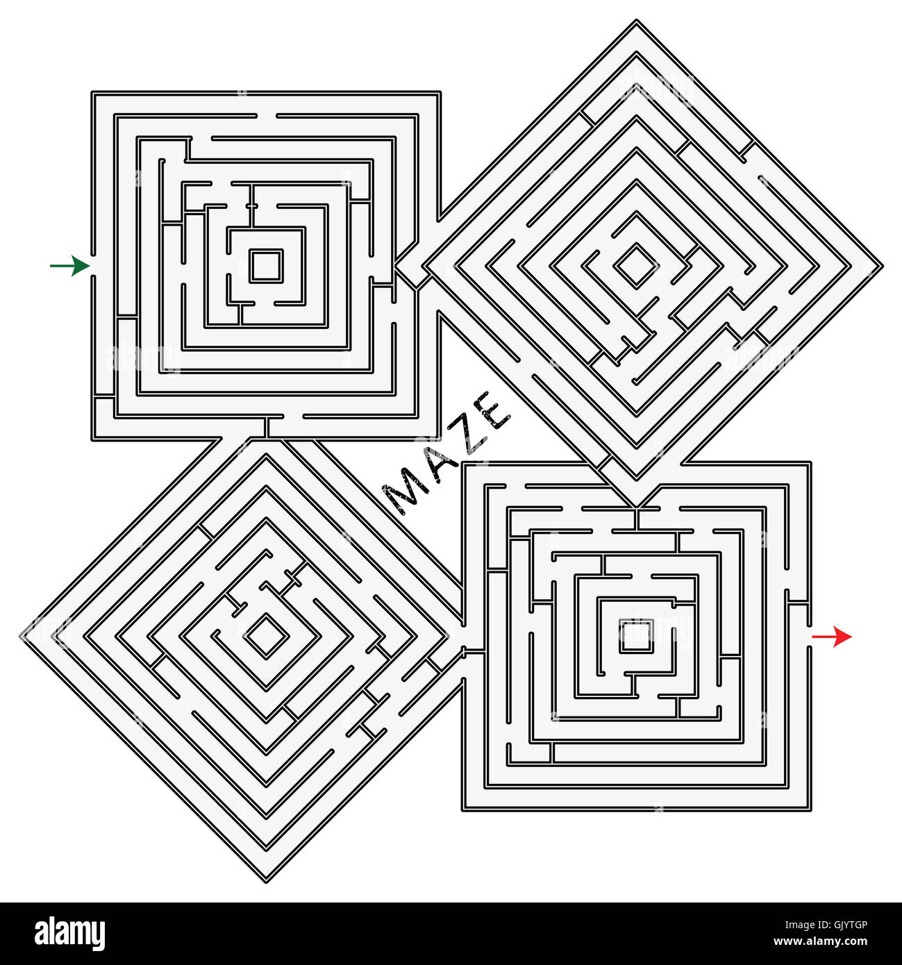 squares maze Stock Photo