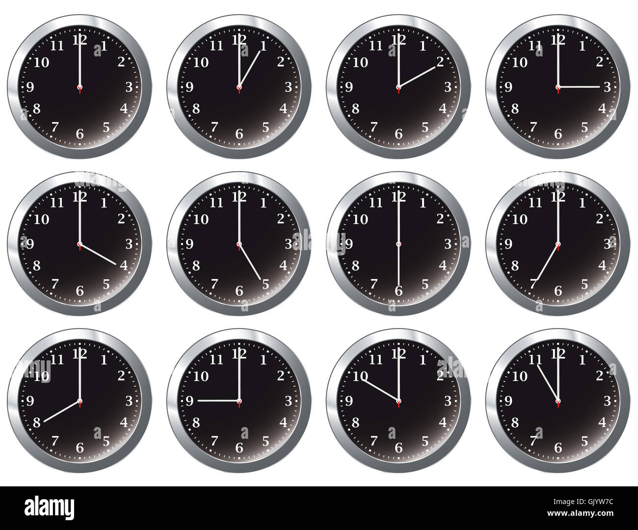 face clock date Stock Photo Alamy