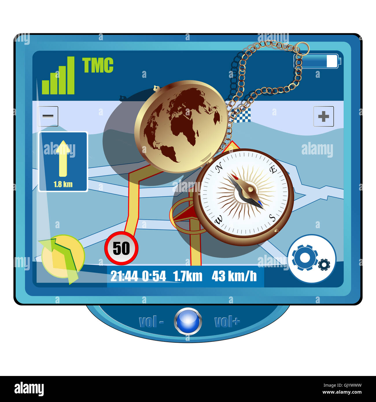 GPS and compass Stock Photo Alamy