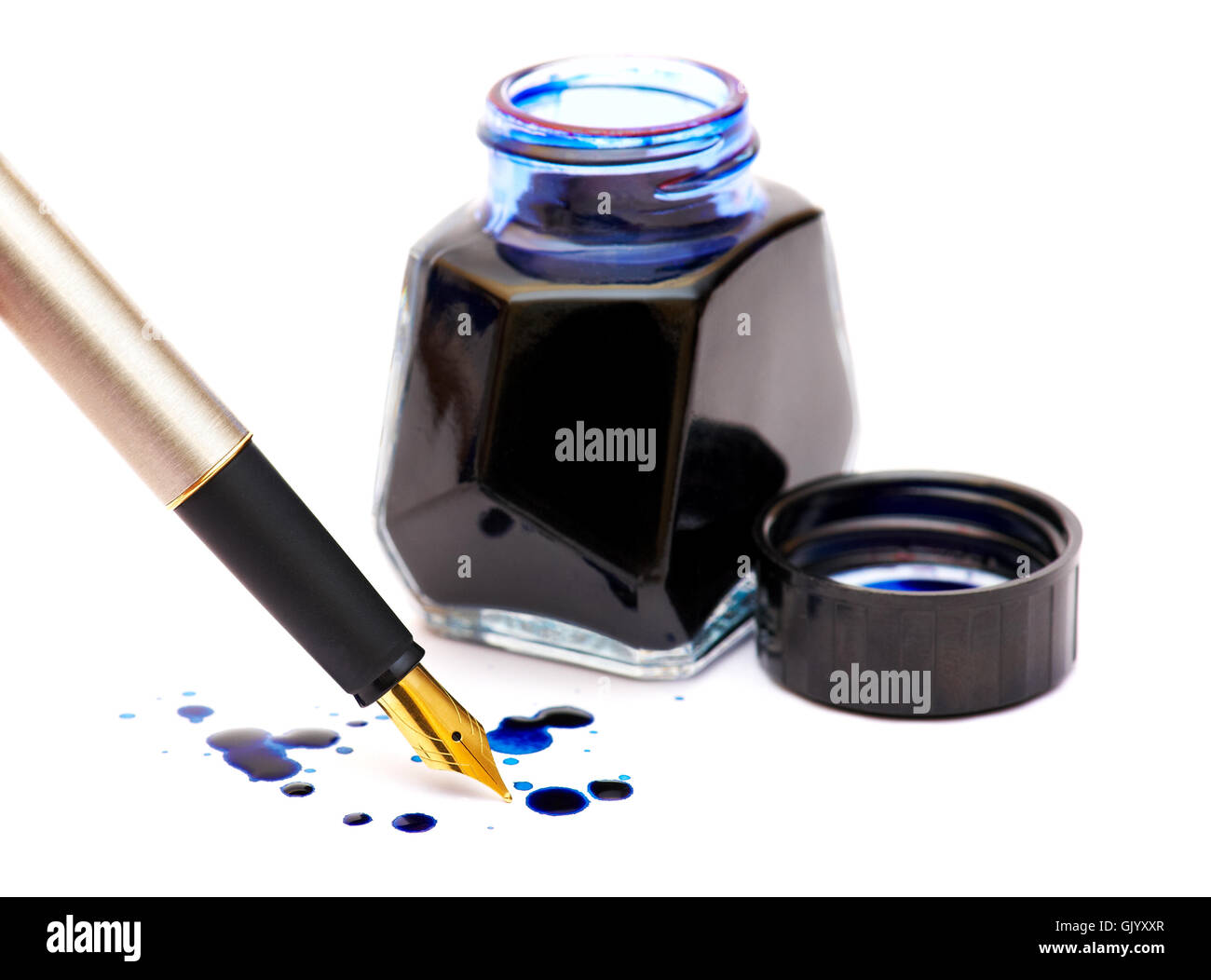 Ink pot gold hires stock photography and images Alamy