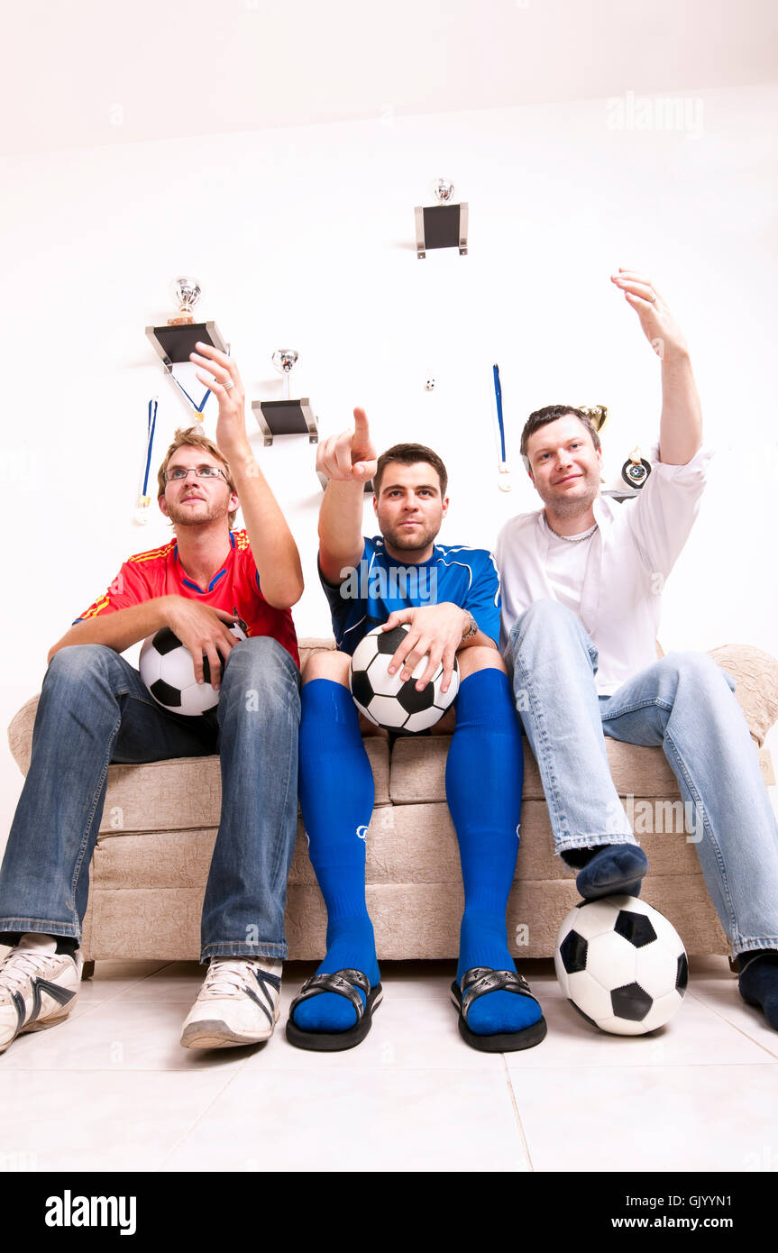 football fans Stock Photo