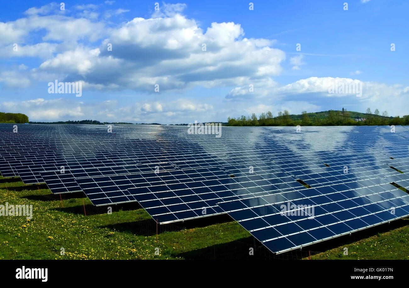 power station nonpolluting solar energy Stock Photo