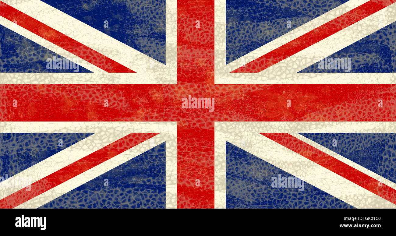 Grunge UK flag Stock Photo