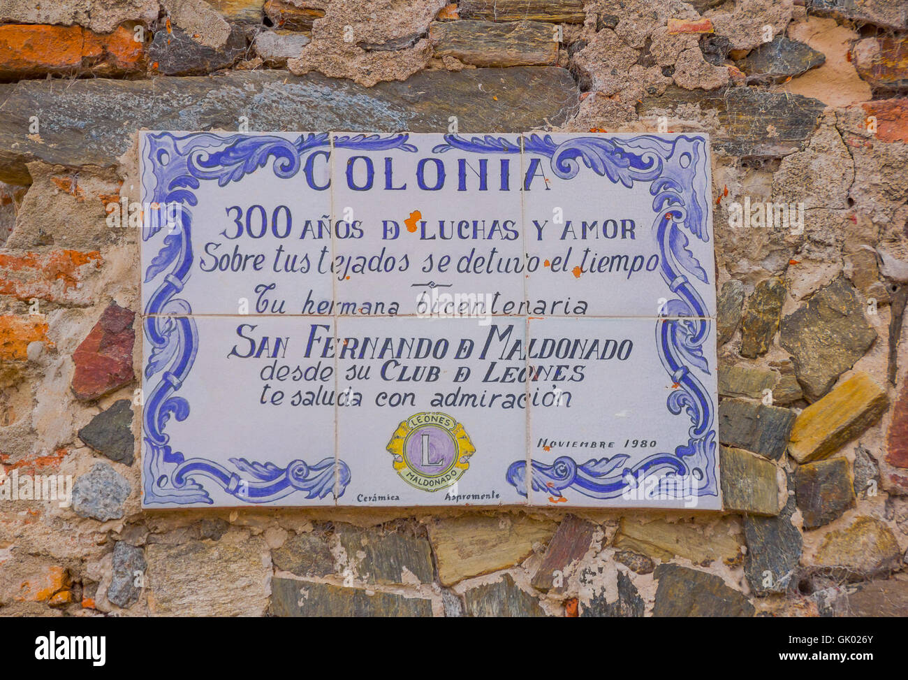 COLONIA DEL SACRAMENTO, URUGUAY - MAY 04, 2016: nice ancient ceramic ...