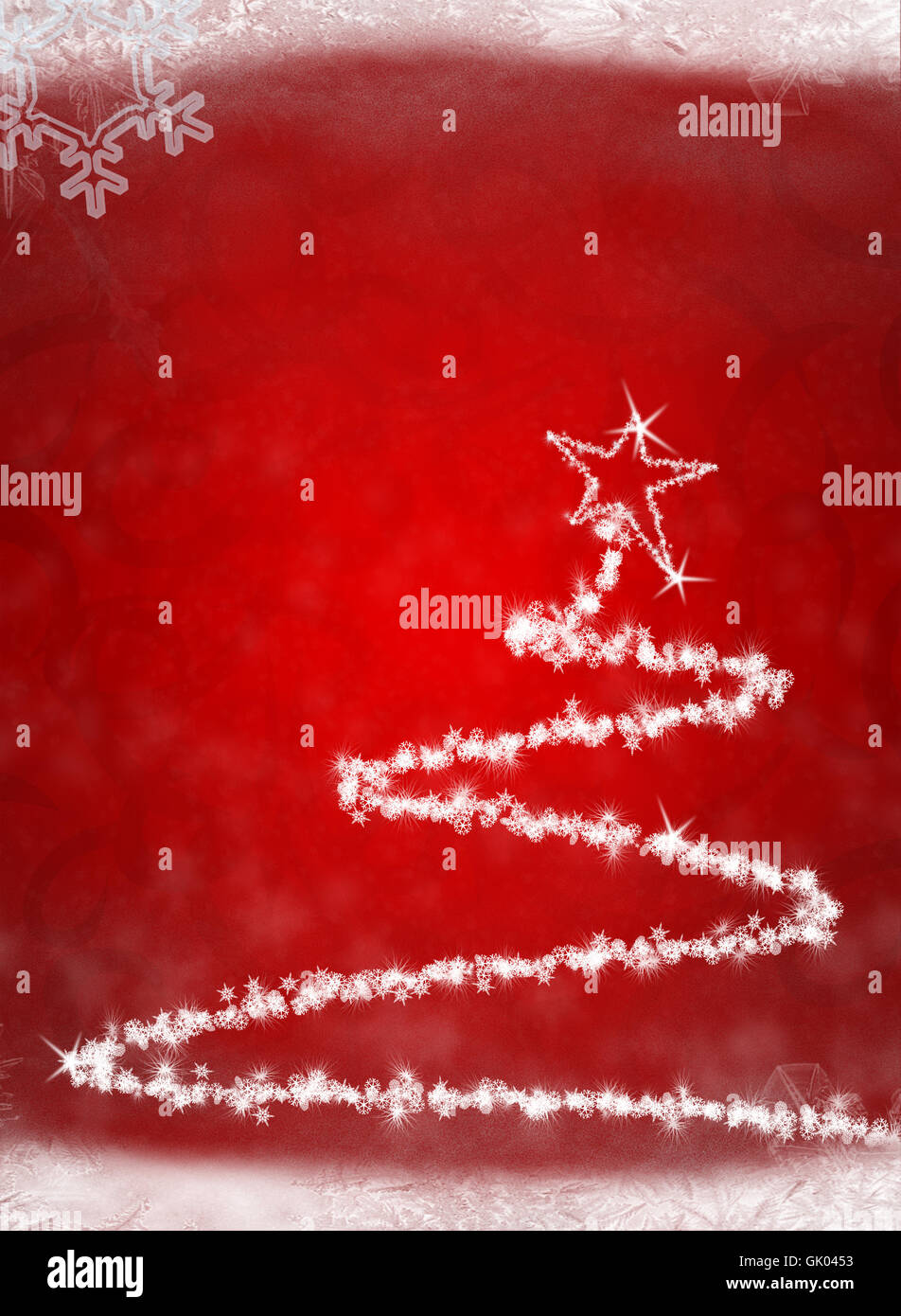 Christmas tree from snowflakes Stock Photo - Alamy