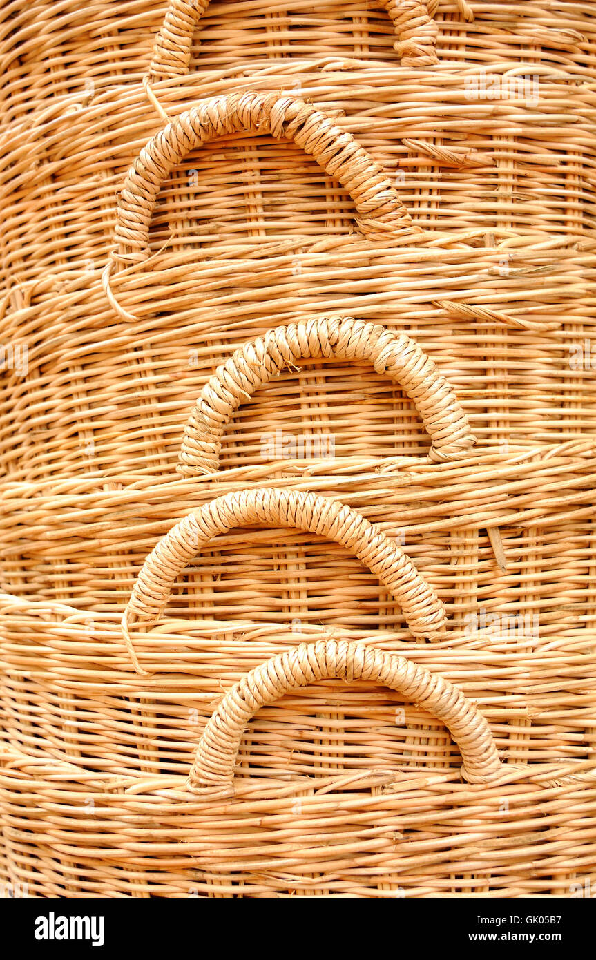 baskets straw macro Stock Photo Alamy