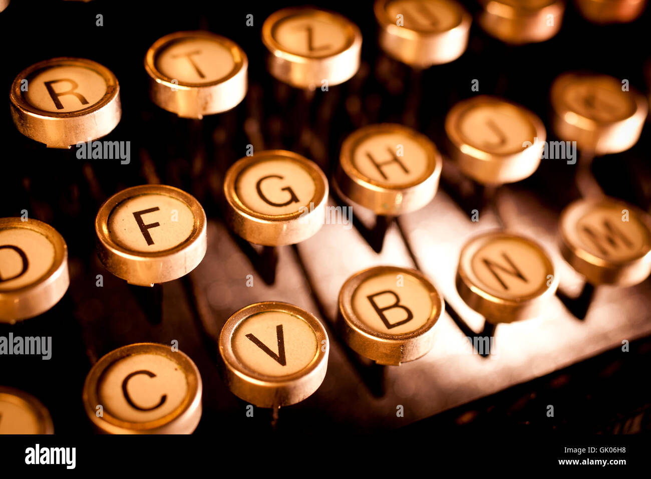 keys of an old typewriter Stock Photo
