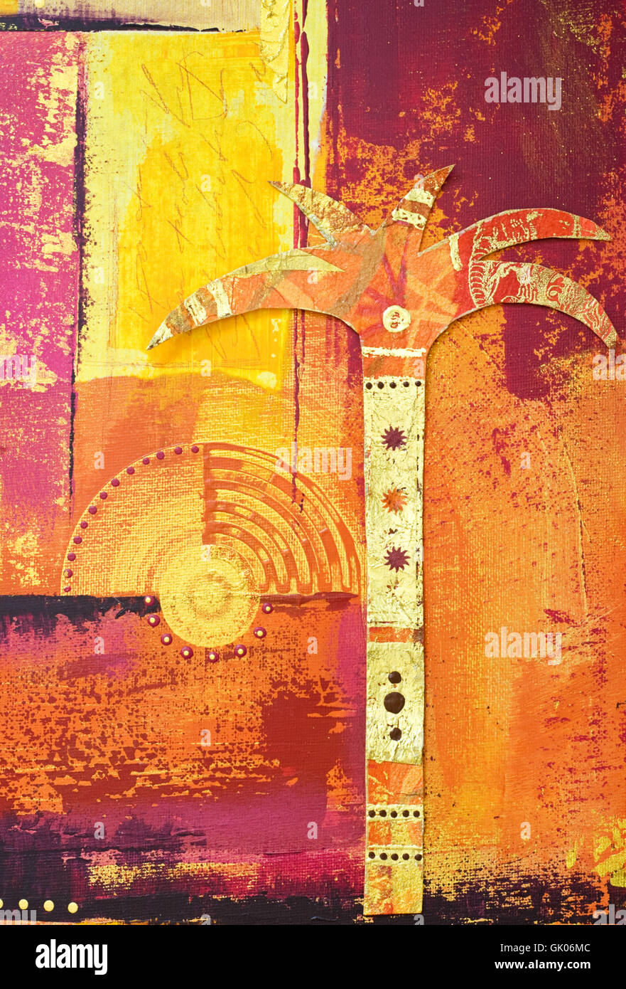 Gold coloured painting hi-res stock photography and images - Alamy