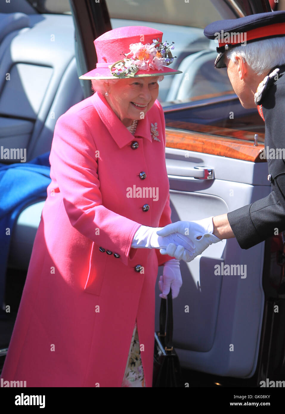 Sorting Queen Queen Elizabeth II visits the Royal Mail sorting office in Windsor, one ...