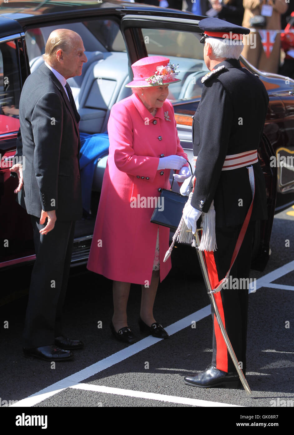 Sorting Queen Queen Elizabeth II visits the Royal Mail sorting office in Windsor, one ...