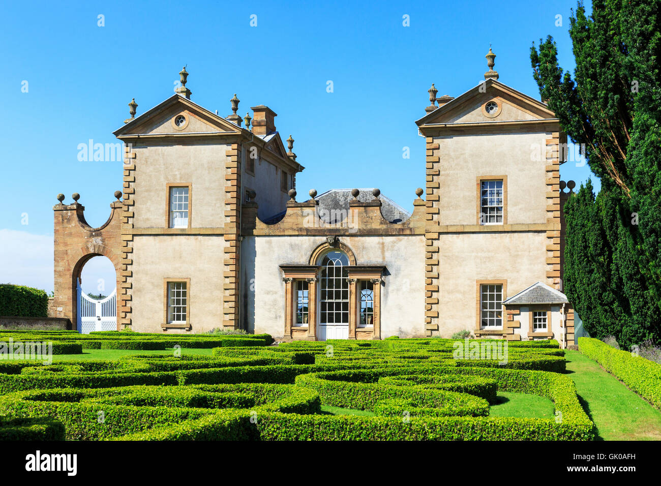 Chatelherault House, near Hamilton, Lanarkshire, 18th  century palladian built house, designed by William Adam Stock Photo