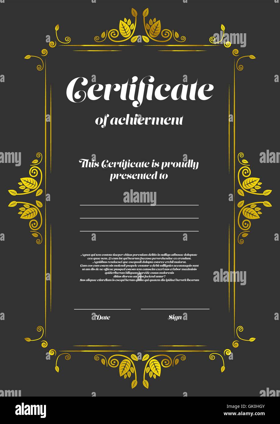 Certificate of appearance template Stock Vector Image & Art - Alamy Within Certificate Of Appearance Template