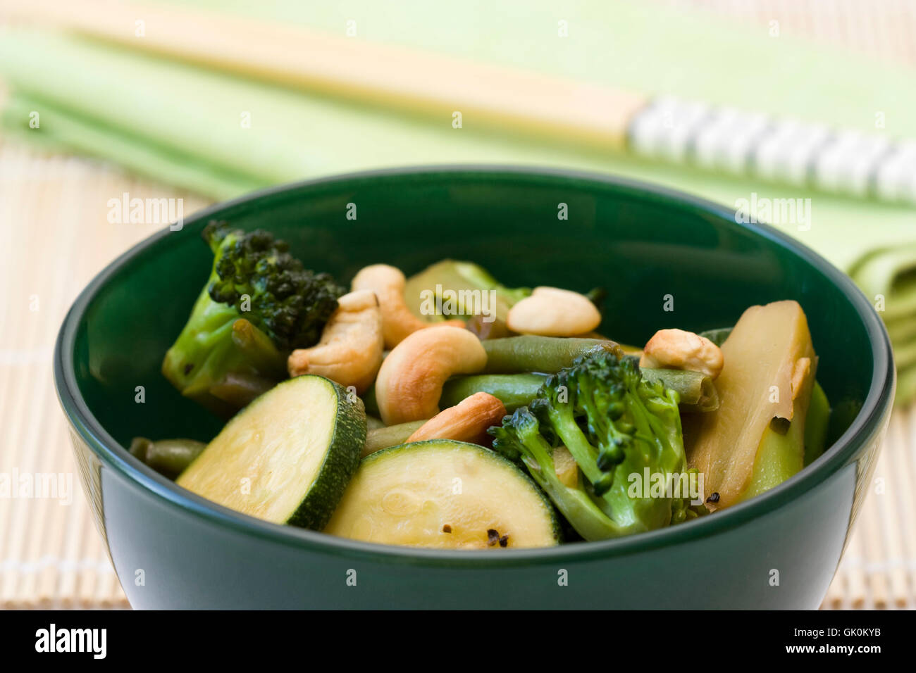 wok vegetables Stock Photo