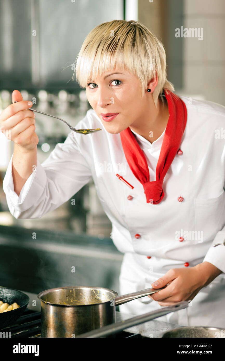 restaurant hotel kitchen Stock Photo