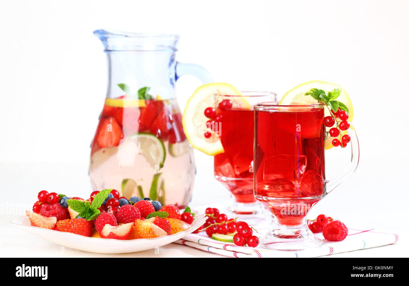 tea fruit lemonade Stock Photo Alamy