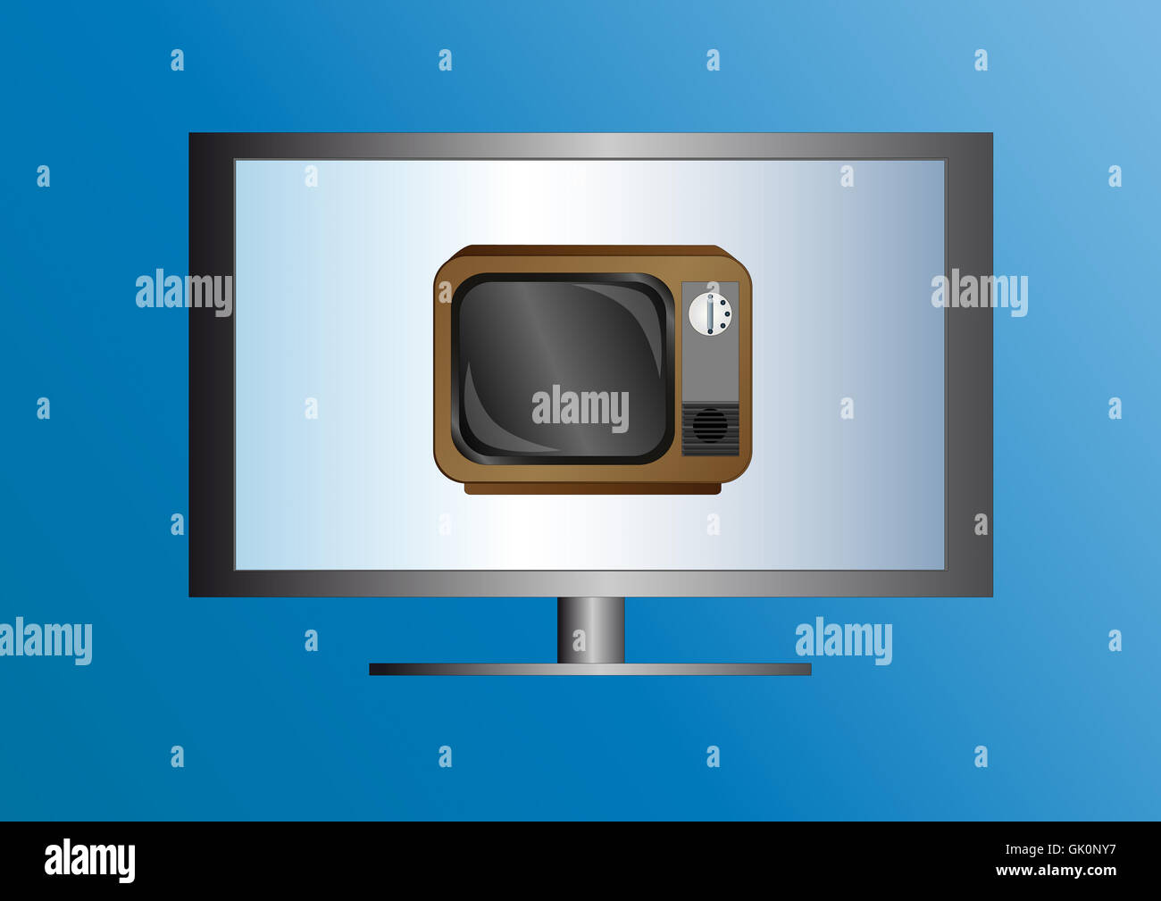 electronics illustration television Stock Photo