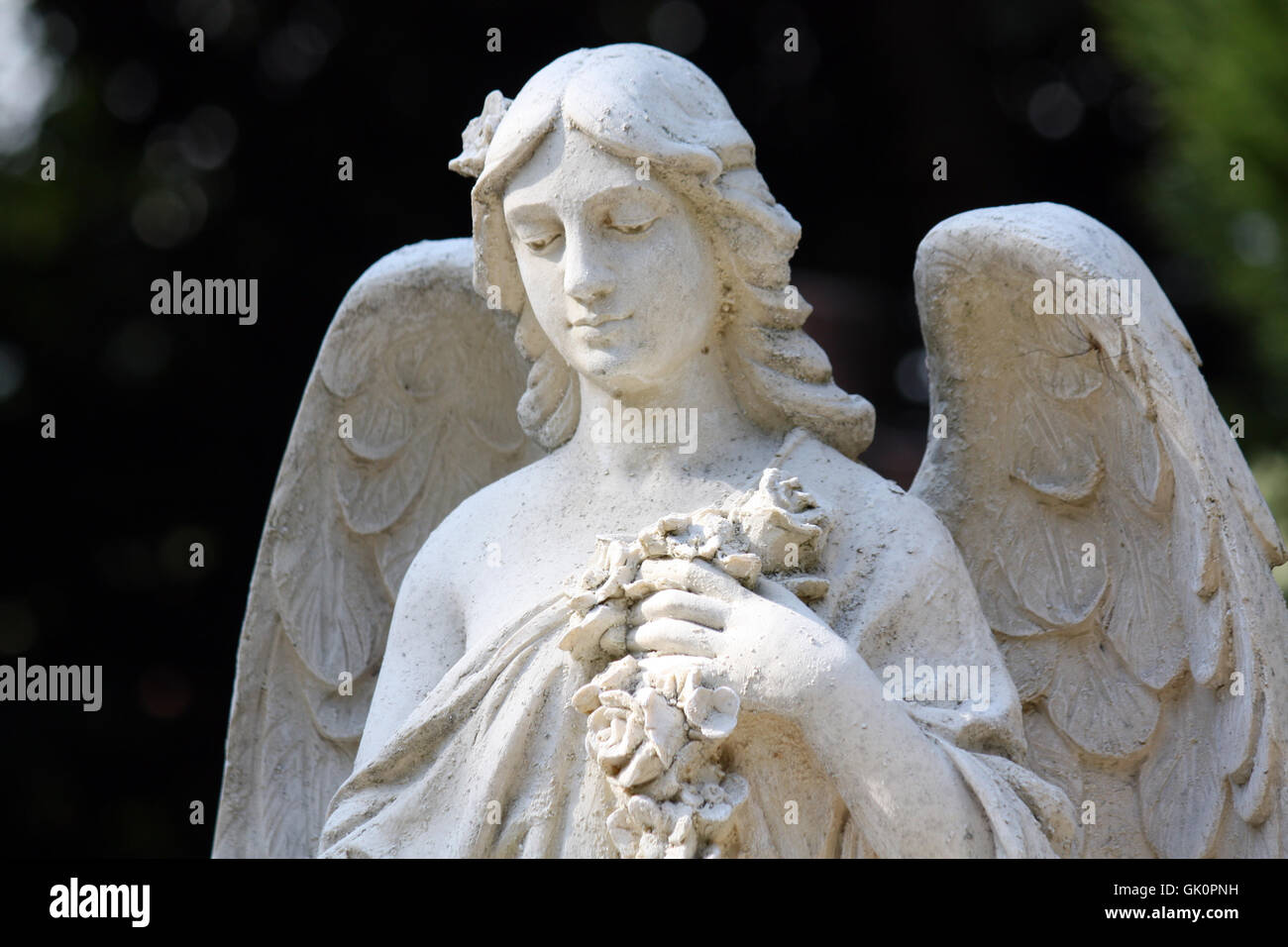 statue cemetery angel Stock Photo