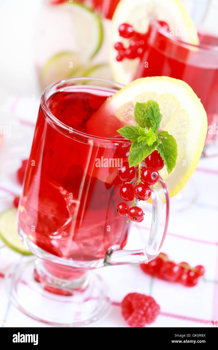 tea fruit lemonade Stock Photo Alamy