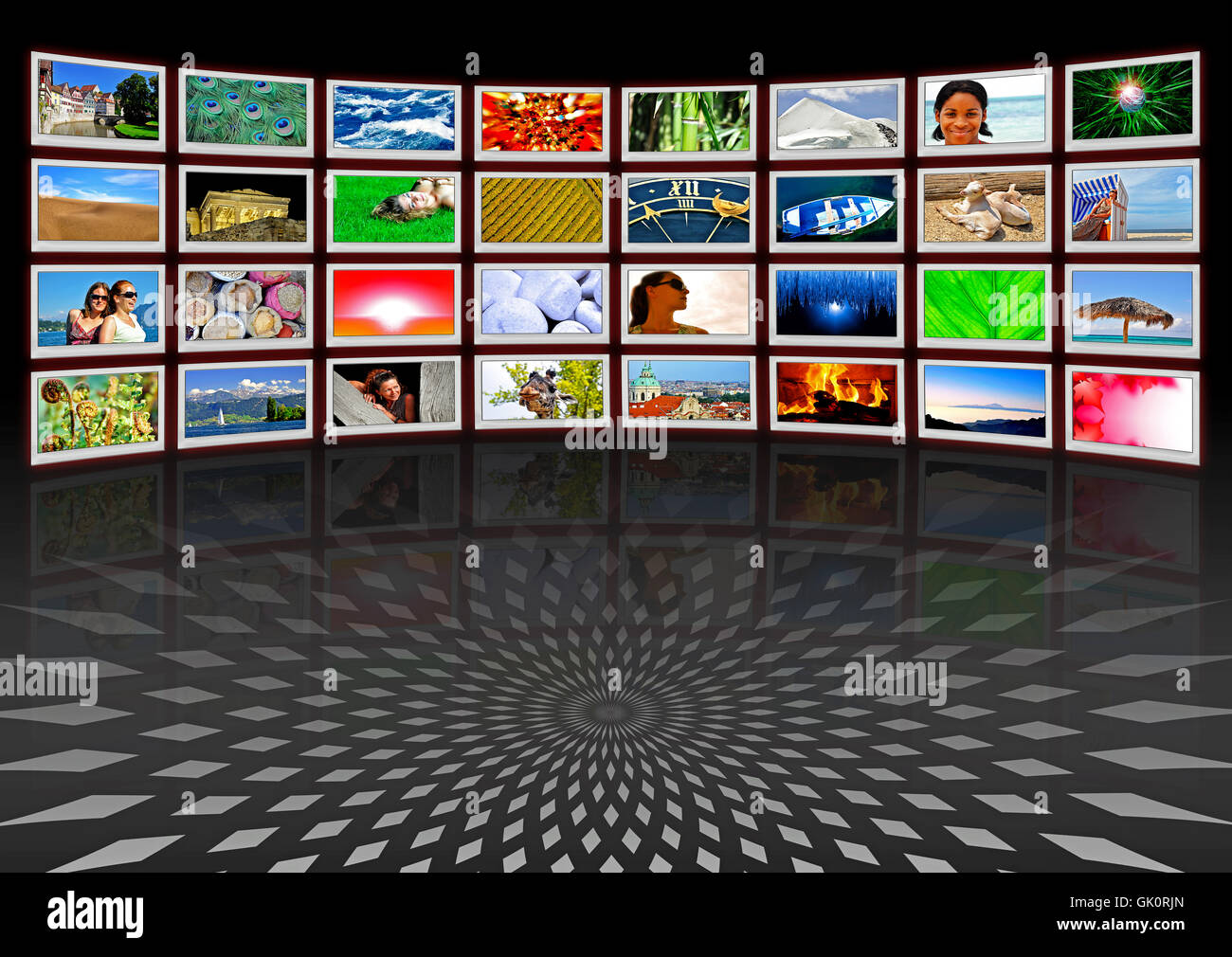 tv installation Stock Photo