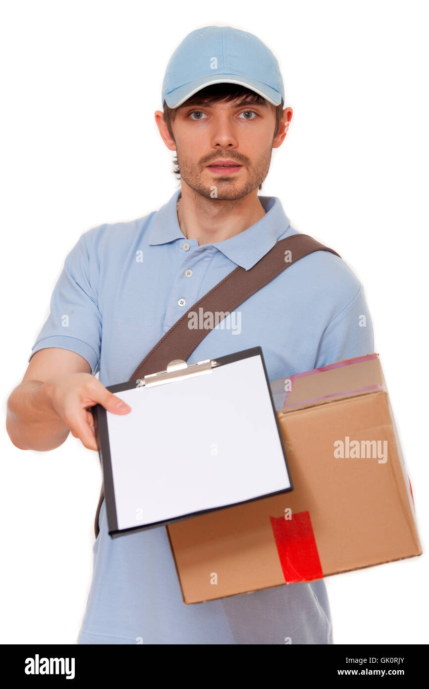 package post mailman Stock Photo