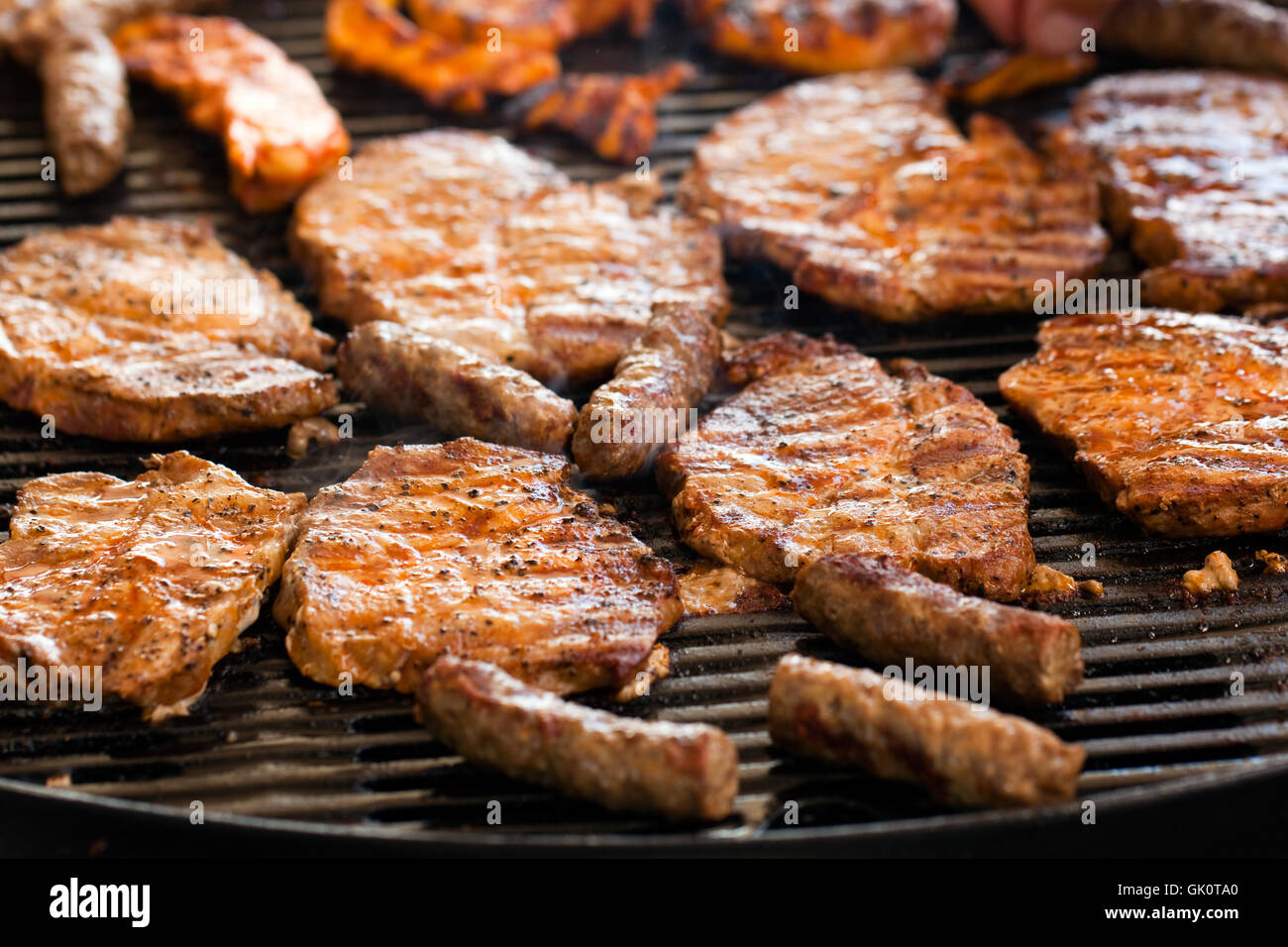 barbecue with meat Stock Photo