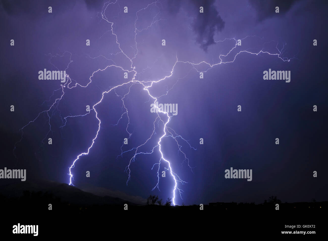 lightning sheet lightning flash Stock Photo