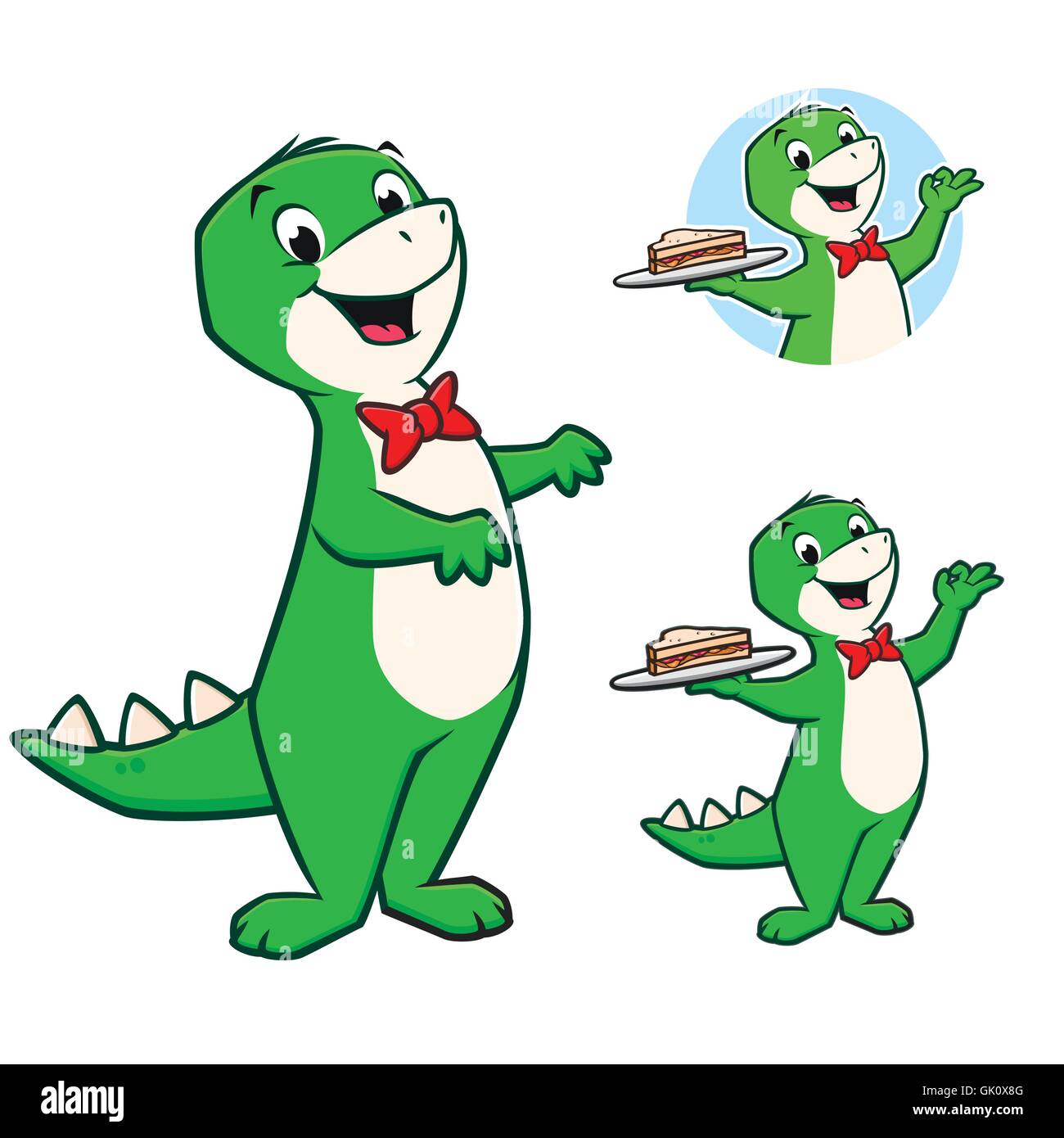 Cute Cartoon Dinosaur Stock Vector Image & Art - Alamy