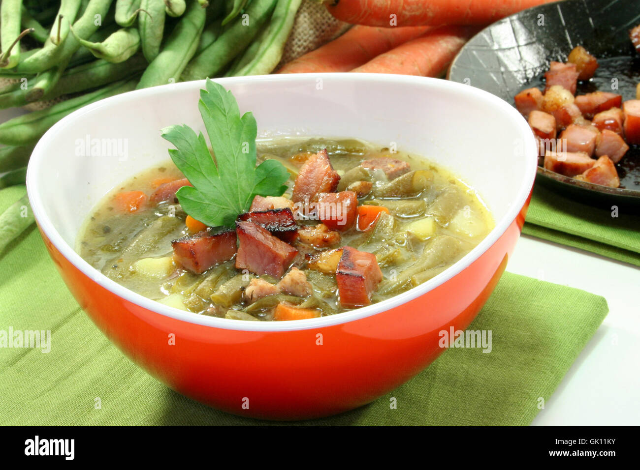 beans plate mulligan Stock Photo - Alamy