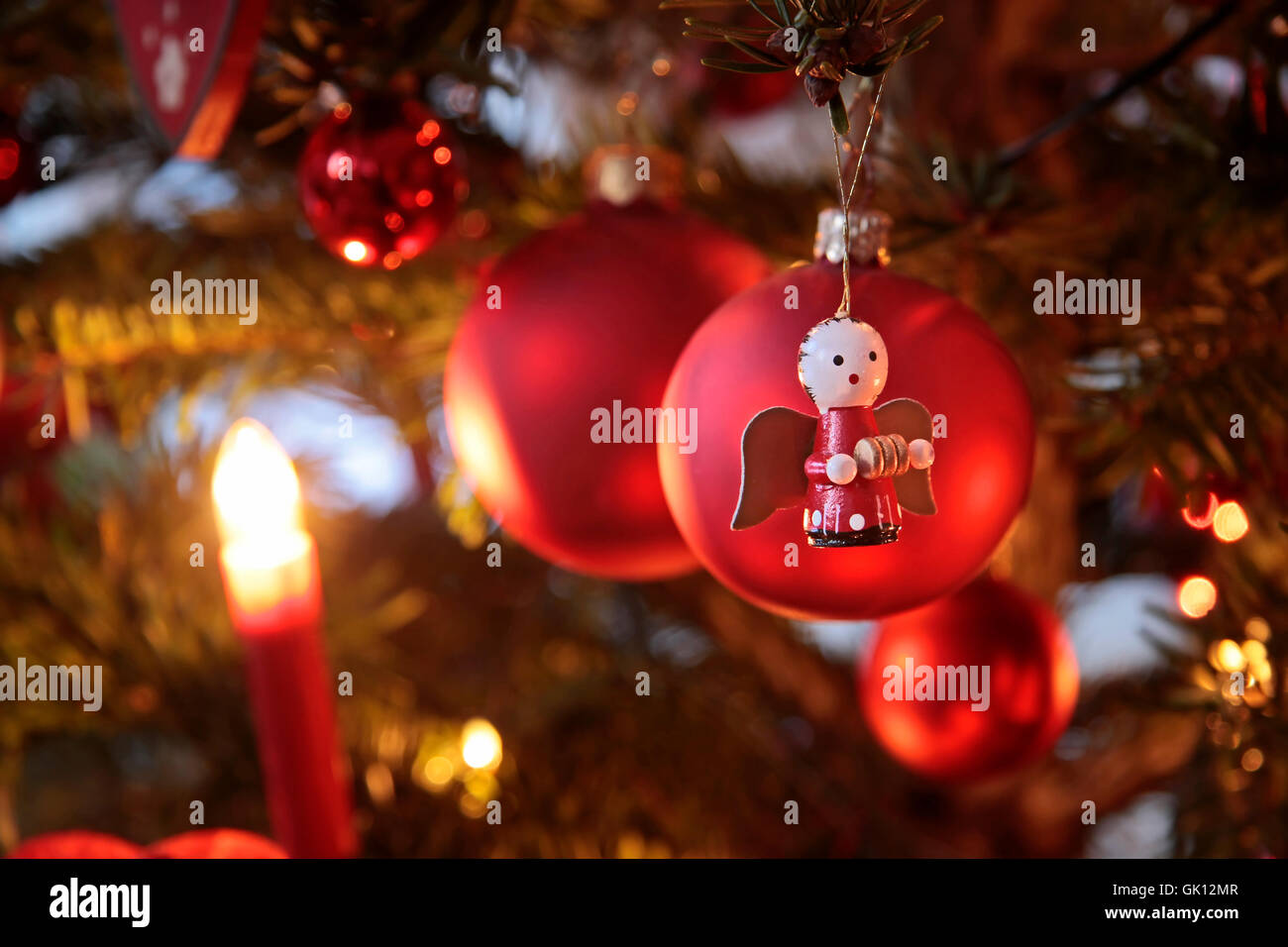 decoration on christmas tree Stock Photo